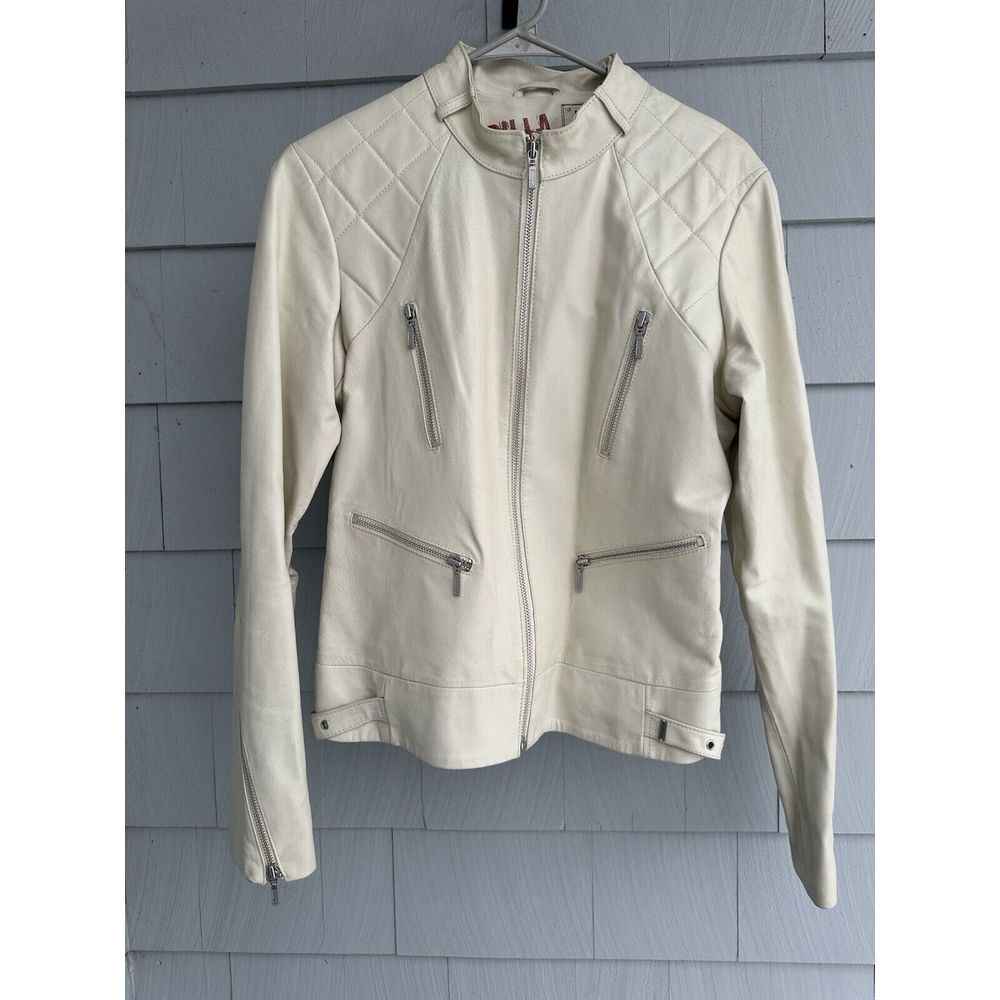 Billabong Cream Leather Jacket